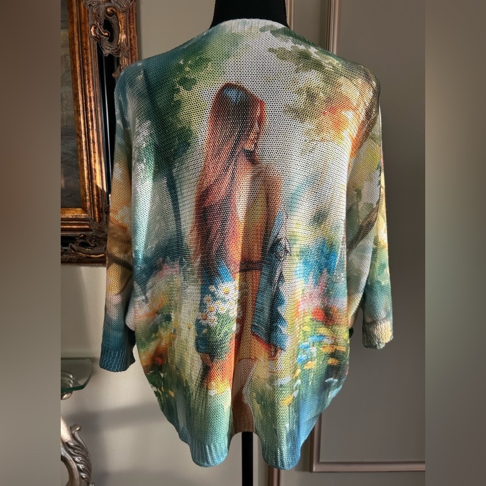 Oversized Wearable Art Graphic Knit Sweater Pullover Dopamine Artcore 2X - Picture 4 of 5